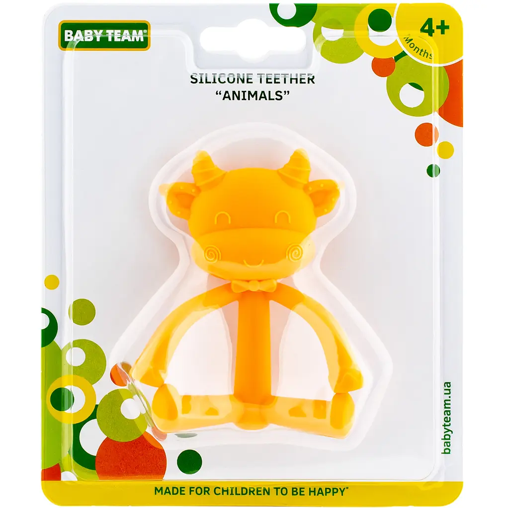 Прорезыватель Baby Team Животные силиконовые (4029_коровка) - фото 3