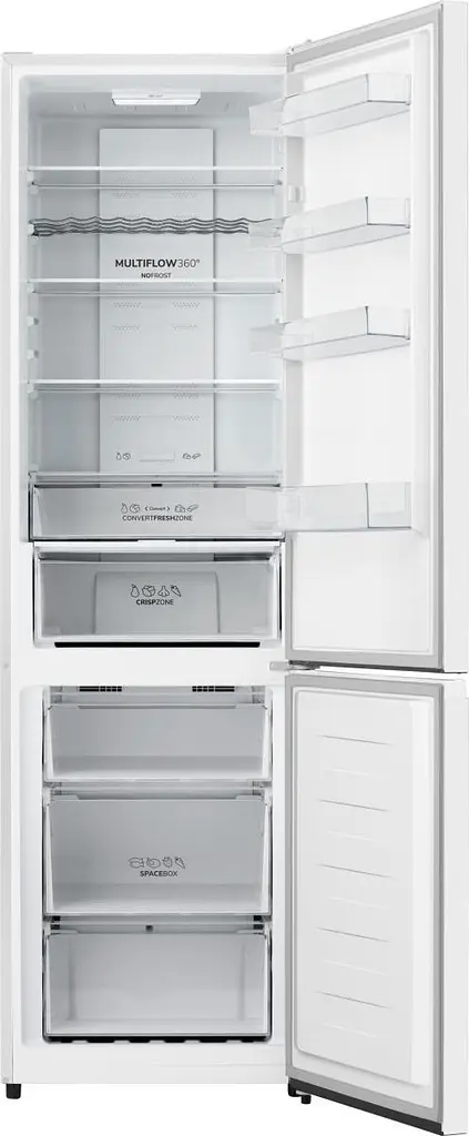 Холодильник Gorenje з нижн. мороз. камерою, 200х60х60см, 2 двері, 238 (98) л, А +, NF +, Зона св-ті, Зовн. Дисп, білий - фото 2