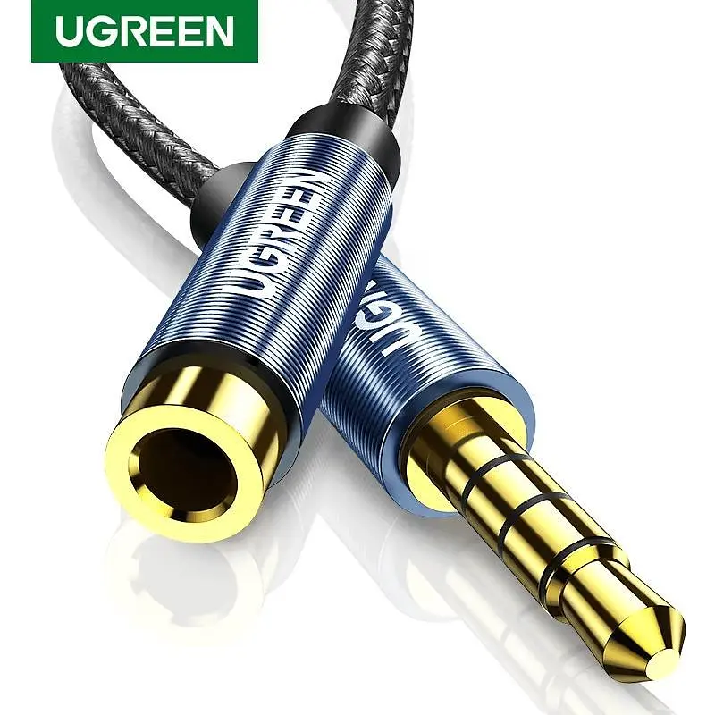 Кабель аудио Ugreen AV118 3.5 mm удлинитель 0.5 м Black (40672) - фото 2