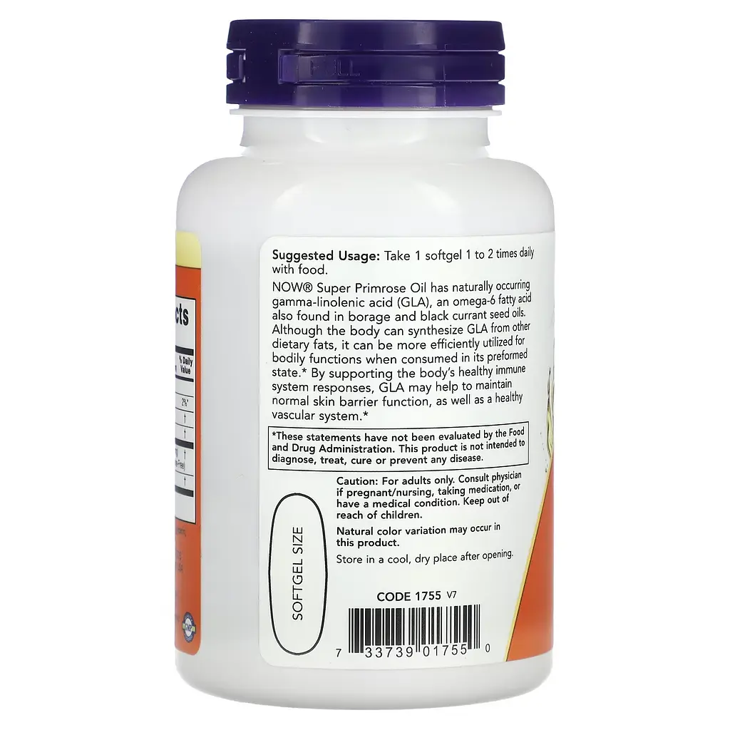 Олія вечірньої примули Now Foods Super Primrose 60 капсул - фото 2