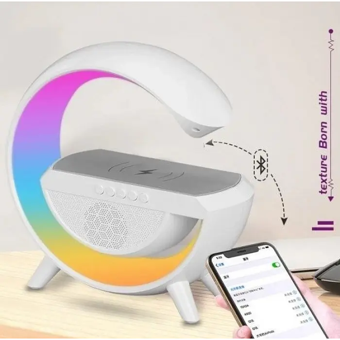 Розумна настільна лампа нічник з Bluetooth колонкою білий світильник для спальні BT-2301 - фото 6