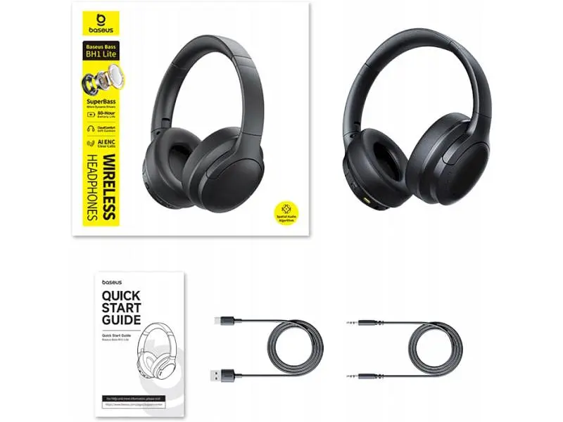 Навушники з мікрофоном BASEUS Bass BH1 Lite Black (A0203C00) - фото 9
