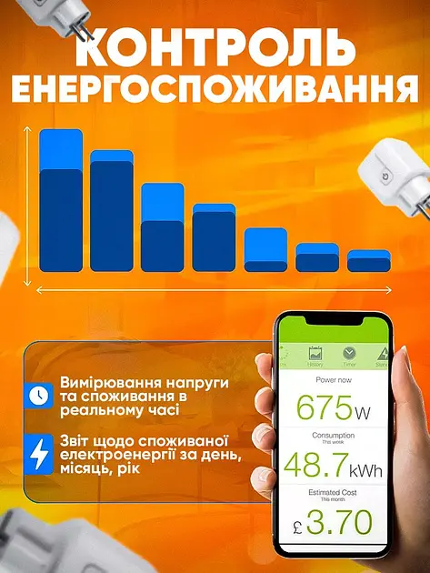 Розумна Wi-Fi розетка Smart Socket Tuya / Smart Life 20 А - фото 3