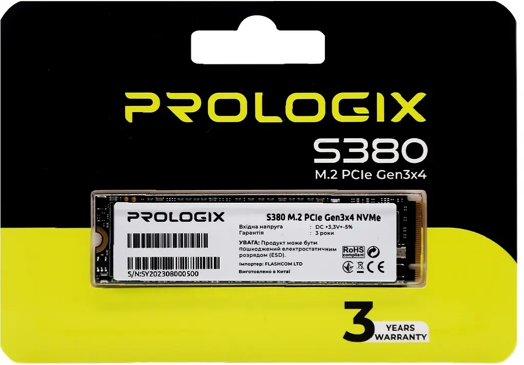 Накопичувач SSD 512GB Prologix S380 M.2 2280 PCIe 3.0 x4 NVMe TLC (PRO512GS380) - фото 4