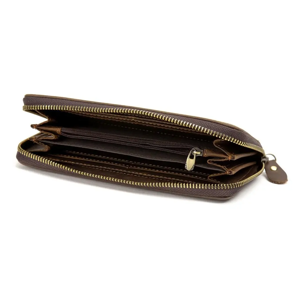 Шкіряний клатч із вінтажної шкіри Tiding Bag t4007-1DB - фото 4