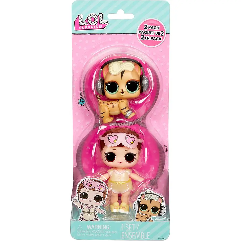 Набор игровых фигурок L.O.L. Surprise OPP Tot + Pet Спящая крошка и Фанки Кэт (987840) - фото 3