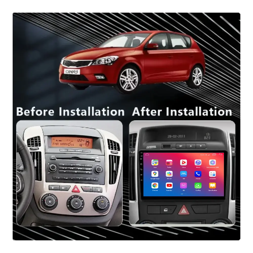 Штатний головний пристрій EasyGo KA922-G10 9inch Kia Ceed 2007-2009 - фото 3