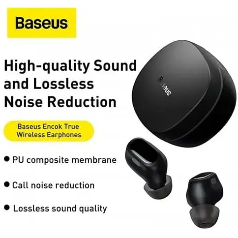 Наушники Baseus Encok WM01 черные блютуз 5.3 стерео в кейсе - фото 10