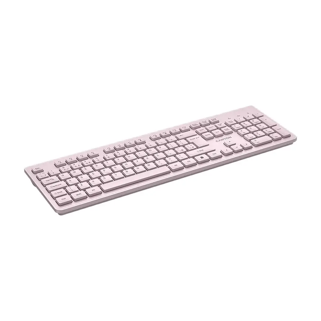 Клавіатура Canyon HKB-W01 Silent Wireless UA Beige (CNS-HKBW01BG) - фото 4