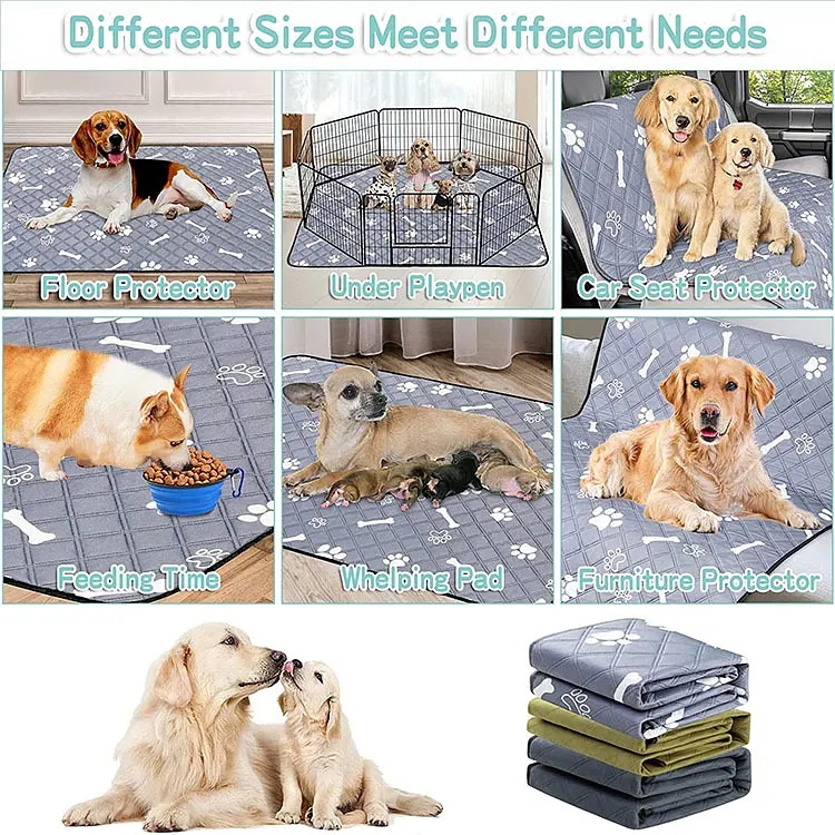 Багаторазова пелюшка Derby Washable Reusable Dog Pee Pad PM004 Grey 100х155 см - фото 2