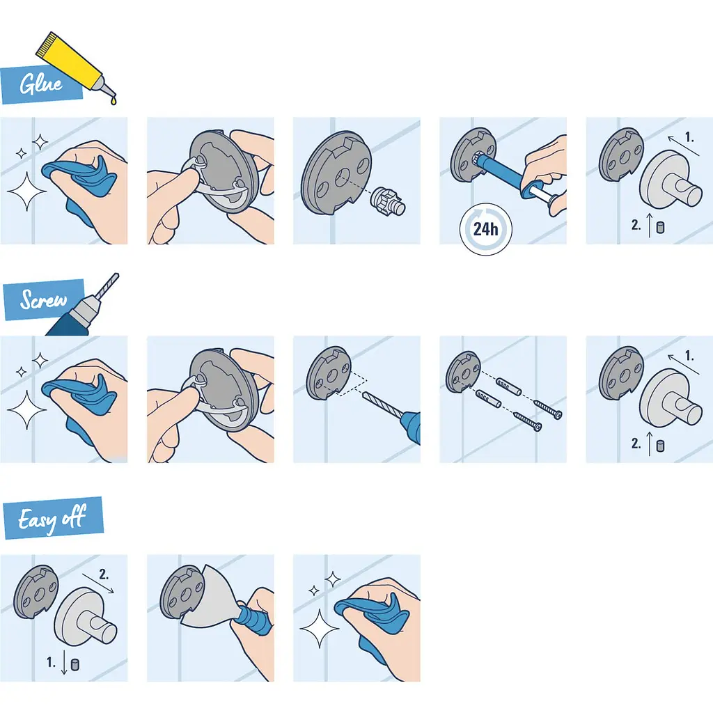 Гачок для ванної кімнати Grohe QuickFix Start Cosmopolitan 41168000, Хром - фото 4