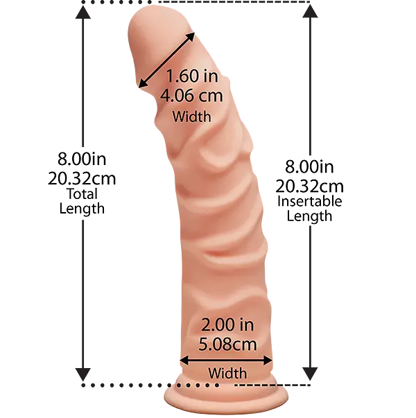 Фалоімітатор Doc Johnson The D Ragin D 8 Inch Without Balls ULTRASKYN - фото 2