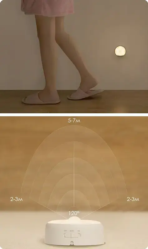 Лампа нічник з датчиком руху Yeelight Motion Sensor Night Light YLYYD-0024 White - фото 8