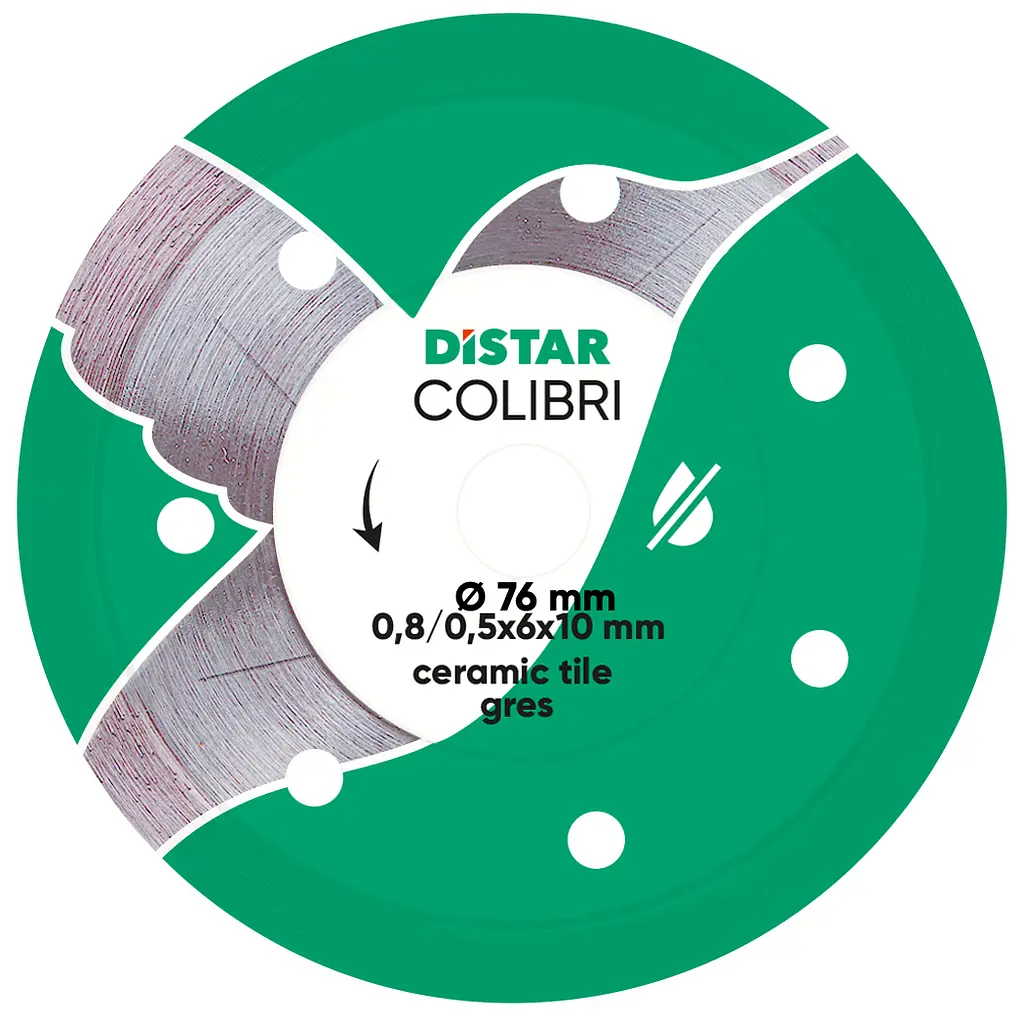 Алмазний диск для кераміки Distar 76x0.8x10 мм Colibri