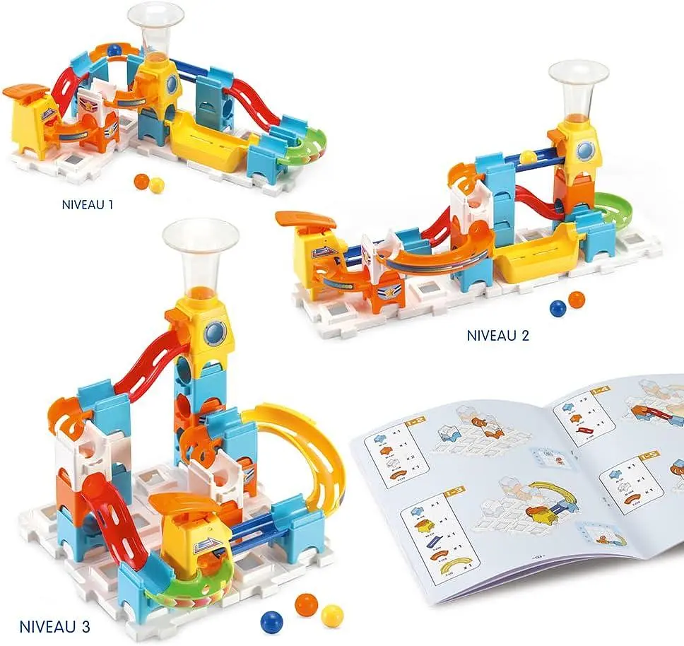 Конструктор лабіринт VTech Marble Rush Discovery XS100 кульковий трек 30 деталей 3 кульки STEM-конструктор від 4 років (SKU-326) - фото 4