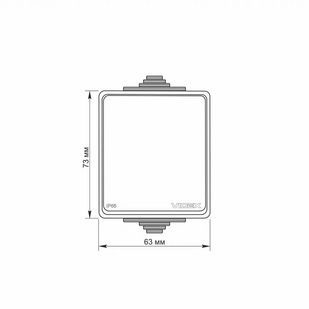 Вимикач зовнішній одноклавішний Videx Binera сірий IP 65 1 шт. - фото 5