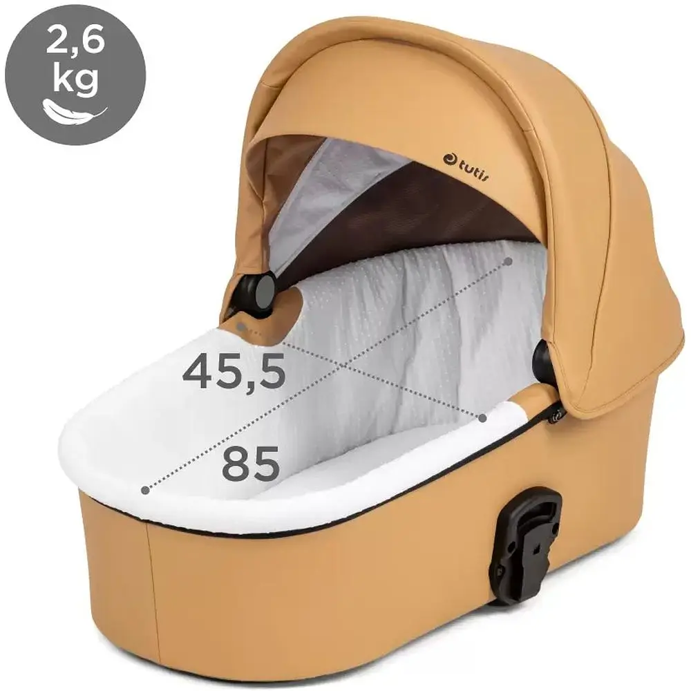 Коляска Tutis Mio Leather Camel, 2 в 1, светло-коричневая (1232038) - фото 10