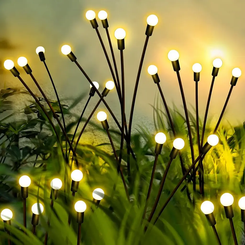 Сонячні садові світильники «Світлячок» 8 LED, комплект 2 шт