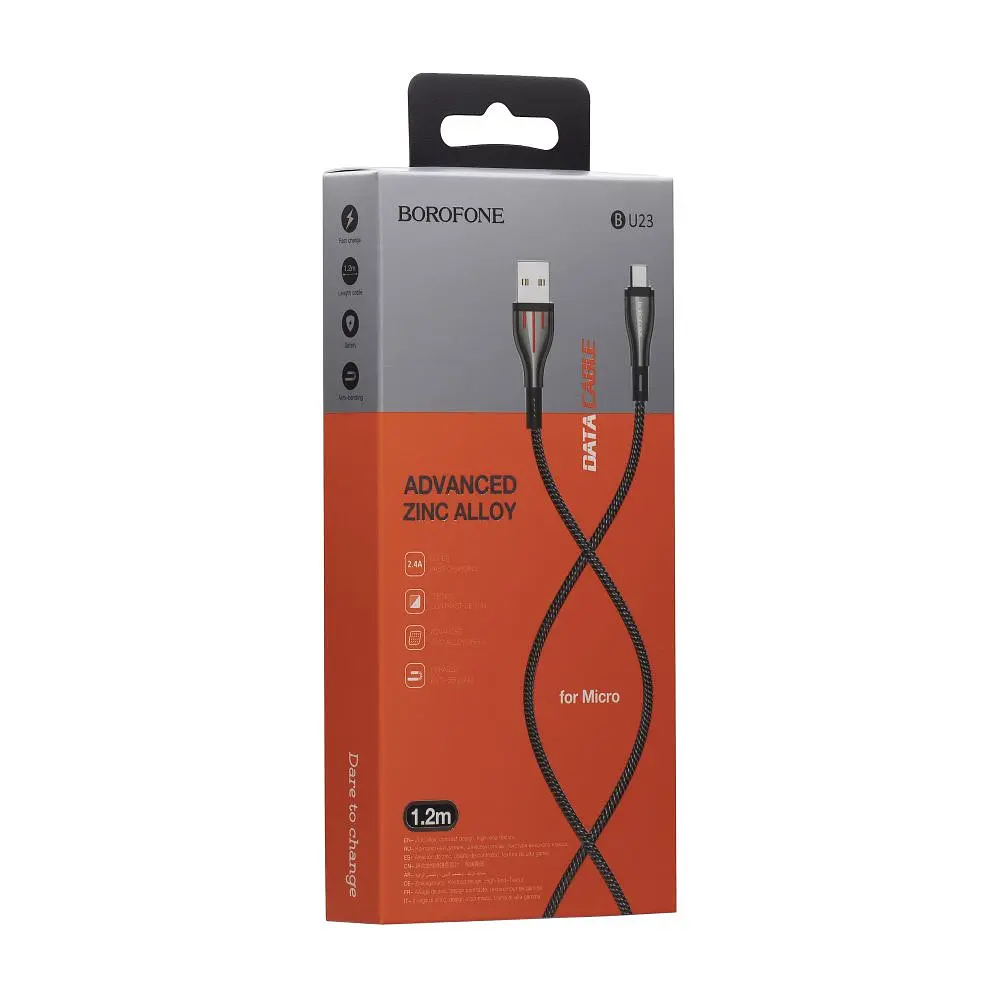 Кабель Borofone BU23 Micro USB 1.2 м 24878 - фото 2