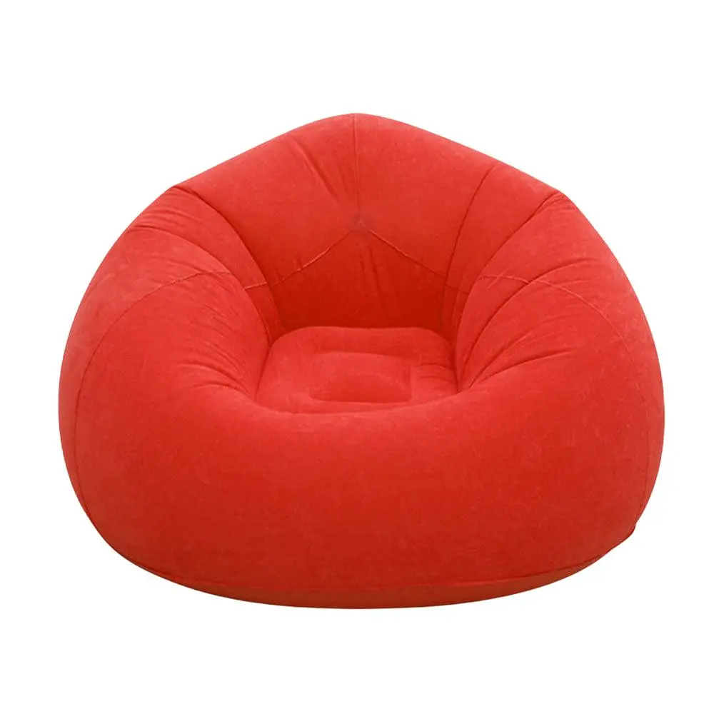 Надувне крісло-пуф Inflatable Sofa / Надувне крісло-мішок 110х110х85 см Червоний - фото 5