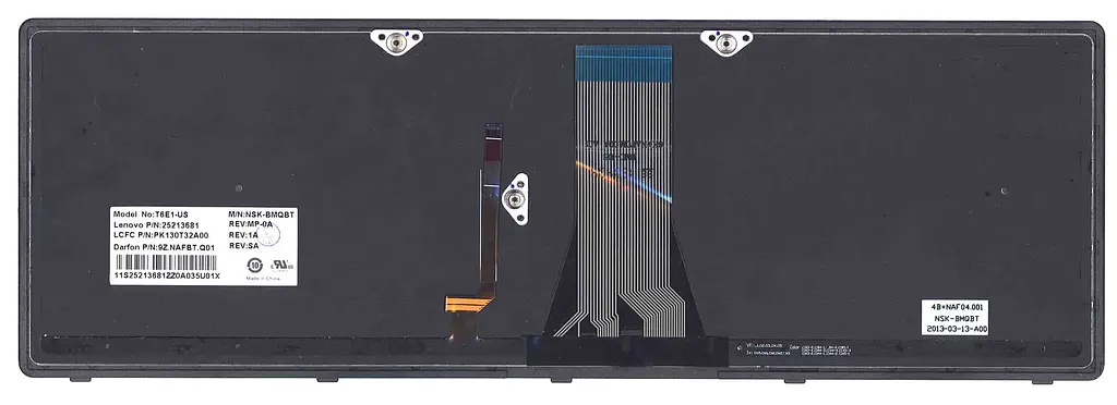Клавіатура для ноутбука Lenovo IdeaPad (G505S, Z510) з підсвічуванням (Light), Black, (Silver Frame) - фото 2