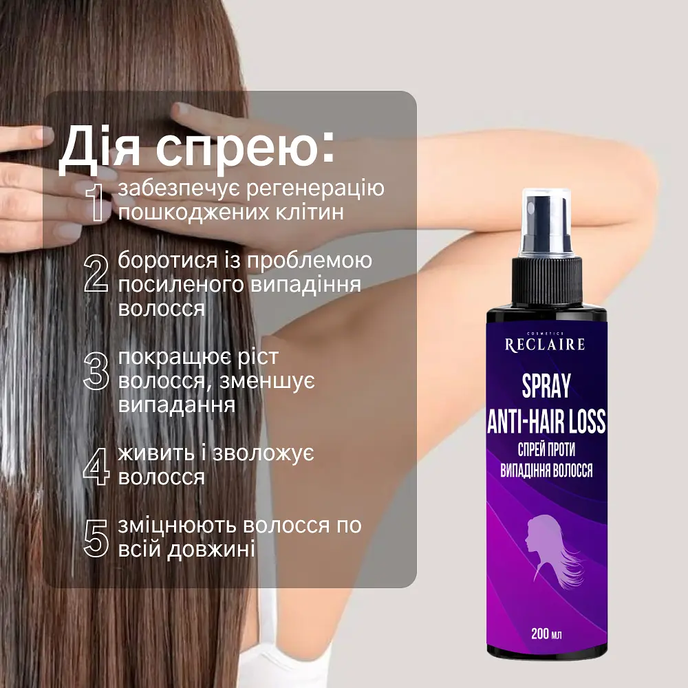 Профессиональный набор от выпадения волос Активатор роста Reclaire cosmetics - фото 5