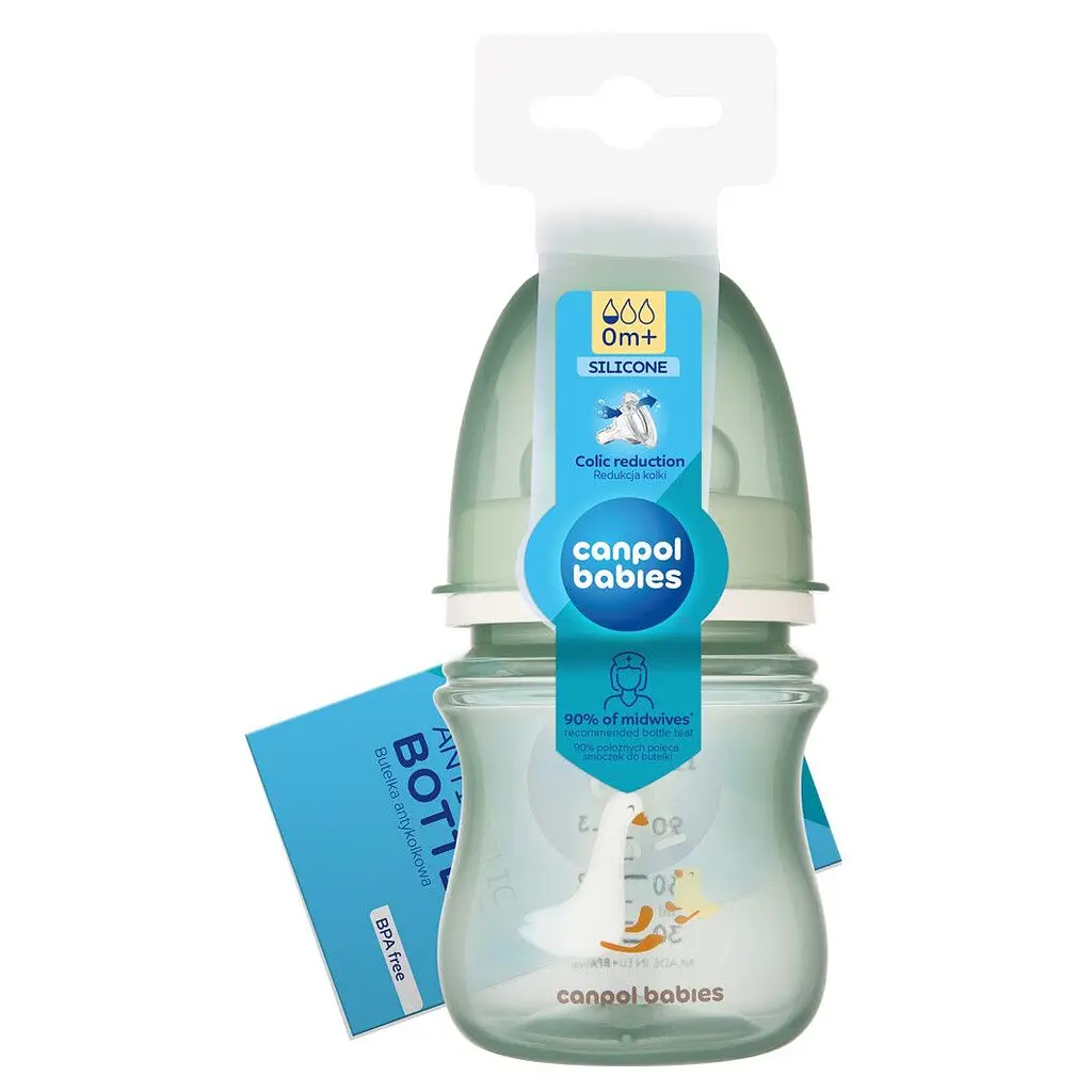 Бутылка Canpol babies Easystart Гуси антиколиковая с широким отверстием 120 мл серая (35/244) - фото 3