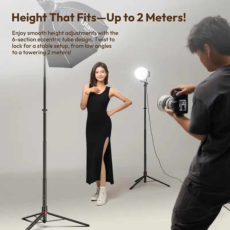 Стійка для світла складна Ulanzi AT-05 2M Heavy Duty Foldable Light Stand(48-200cm) Black (T083) - фото 9