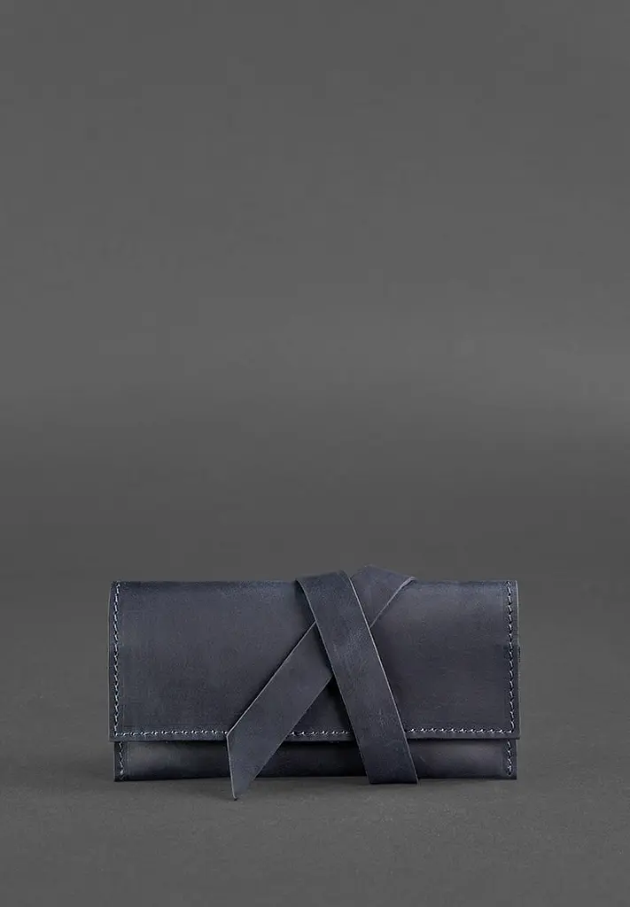 Кожаный кисет для табака 1.0 синий - фото 2