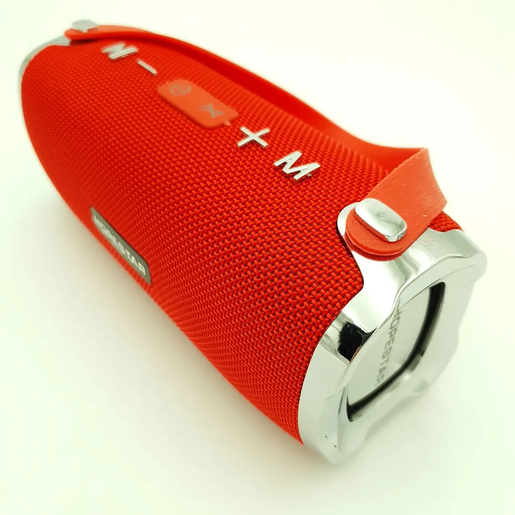 Бездротова акумуляторна колонка Bluetooth акустика FM MP3 AUX USB Hopestar H24 червоний - фото 6