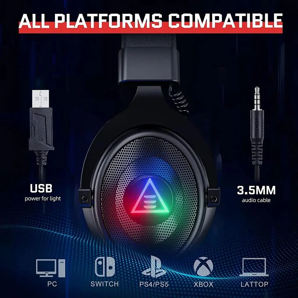 Ігрова гарнітура EKSA E900DL з 3D стереозвуком для ПК/PS4/PS5/XBO X/Switch  - фото 3