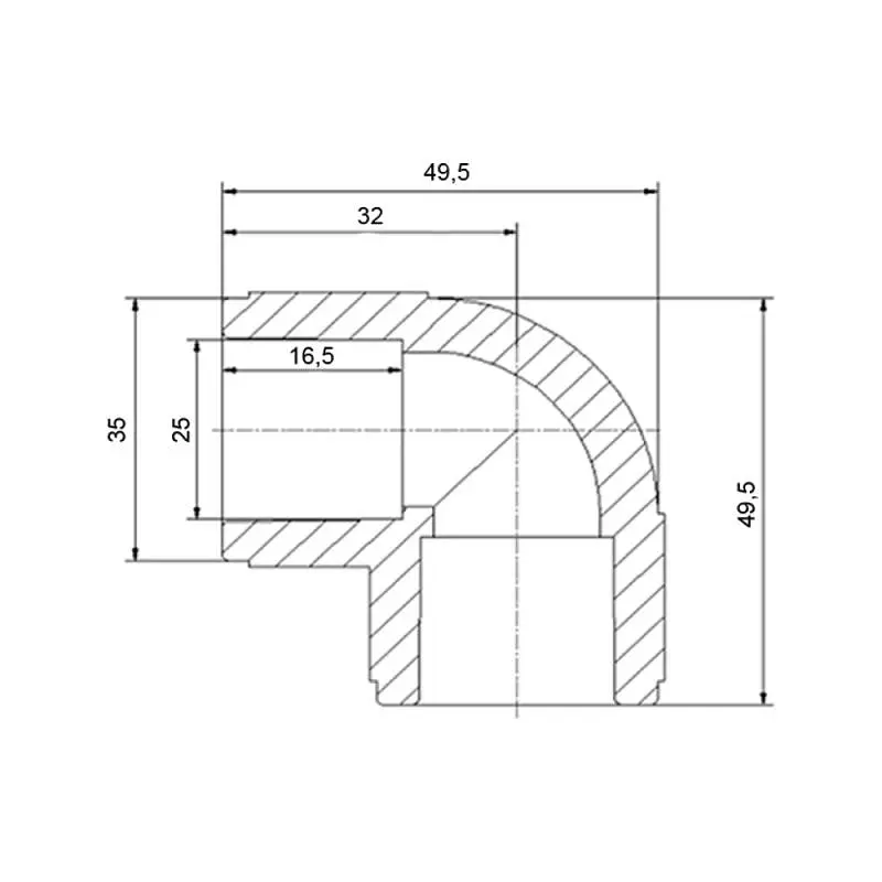 Кутник PPR Blue Ocean 25, 90° SD00009972