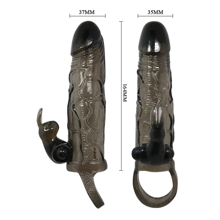 Насадка на член - Brave Man Vibrating Penis Sleeve 5,91" Black - фото 7