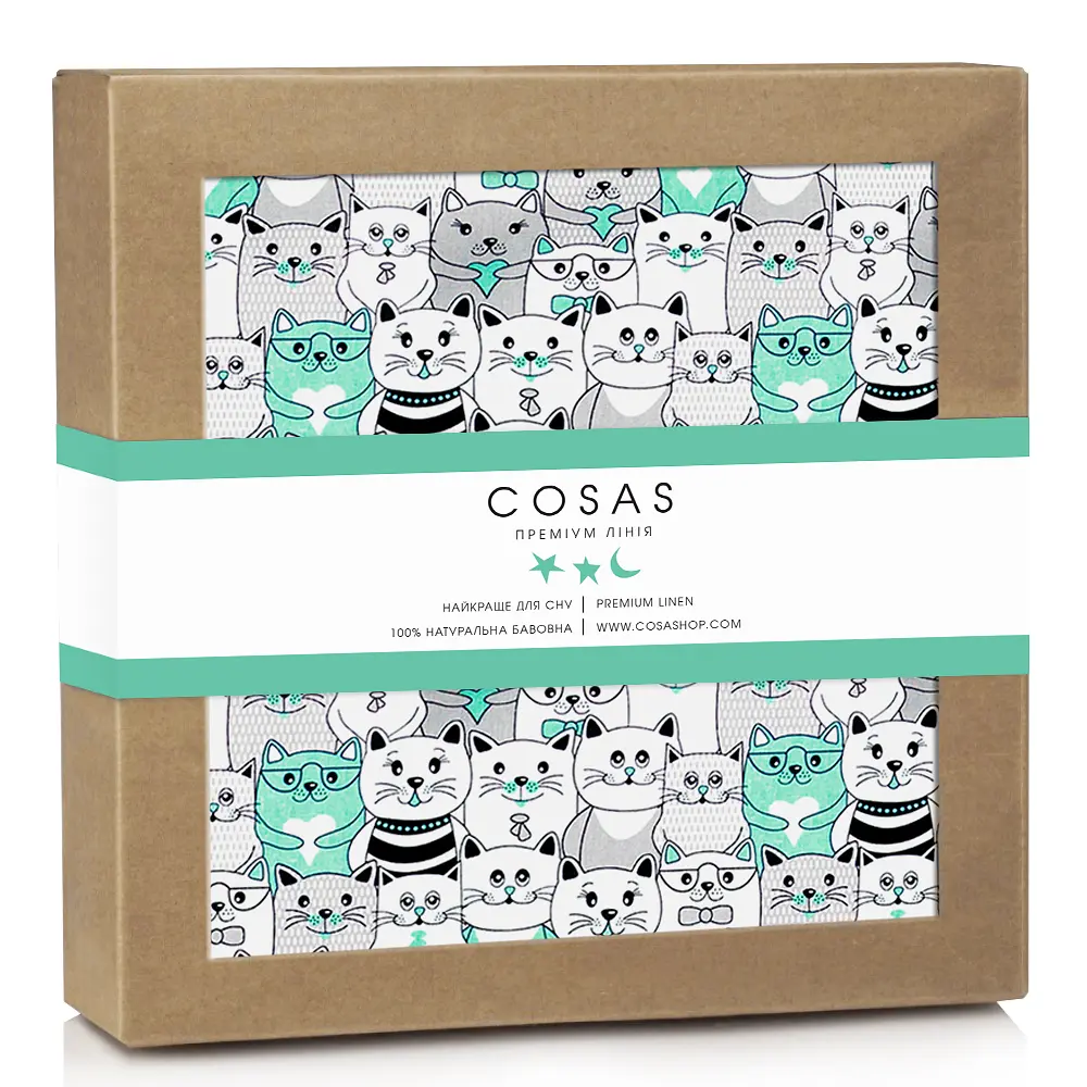 Непромокаючий наматрацник 70х120 MINT CATS COSAS (4822052024577) - фото 2