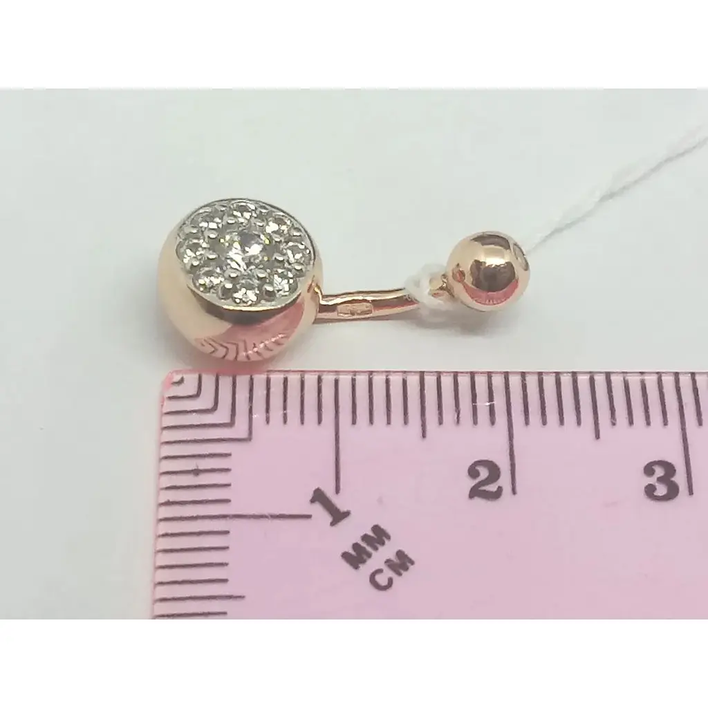 Срібна сережка для пірсингу пупка Silvex 925. ПР3Ф/019 - фото 2