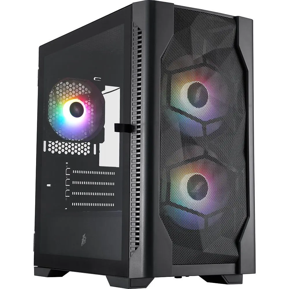 Корпус 1stPlayer Black (D4-M-BK-2F1P-1F1) - фото 9