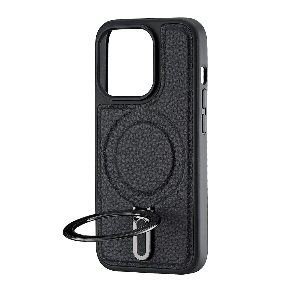 Чохол Jinduka Leather Ringo iPhone 15 Pro Black - фото 4