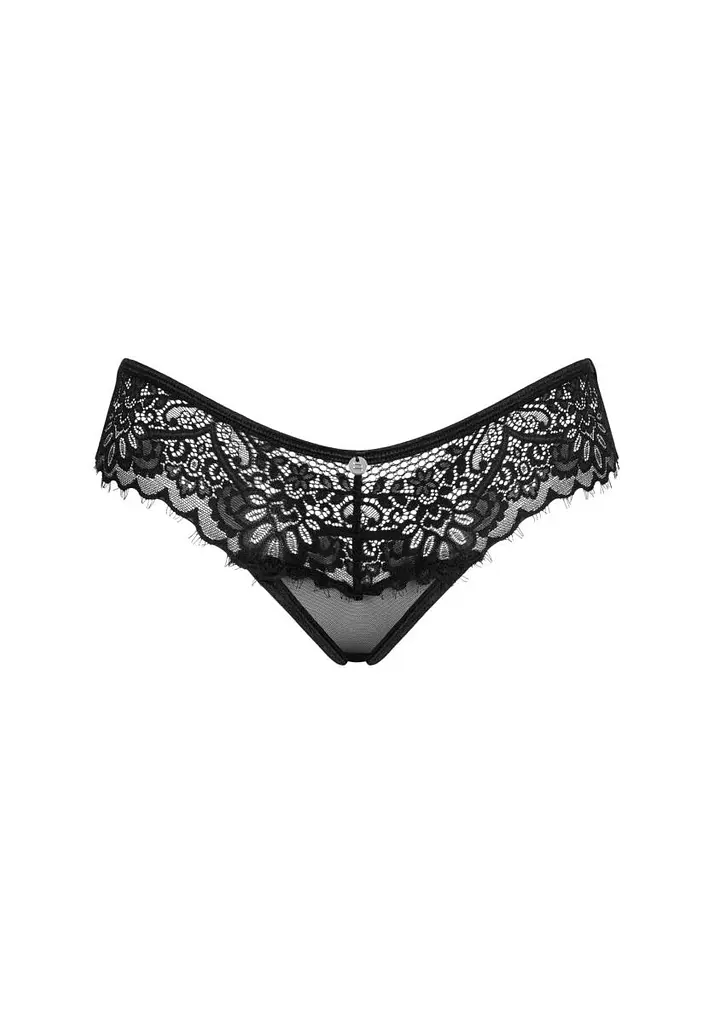 Трусики-стринги Obsessive Maderris XL/2XL черный - фото 5