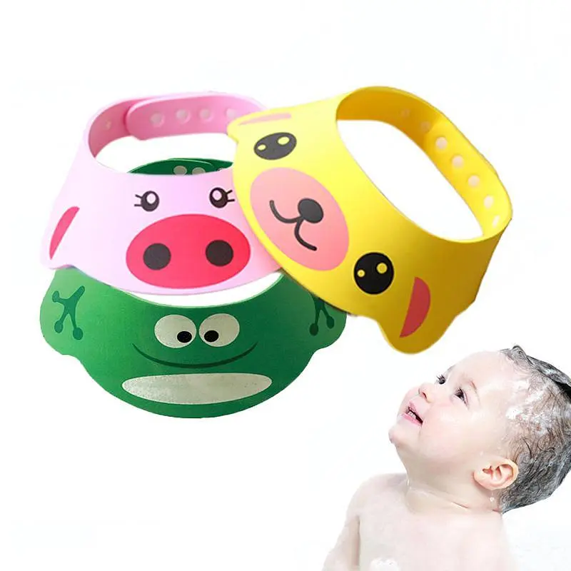 Дитячий регульований козирок для миття голови та стрижки Baby Shower Cap · Захисна шапочка для купання дитини - фото 2