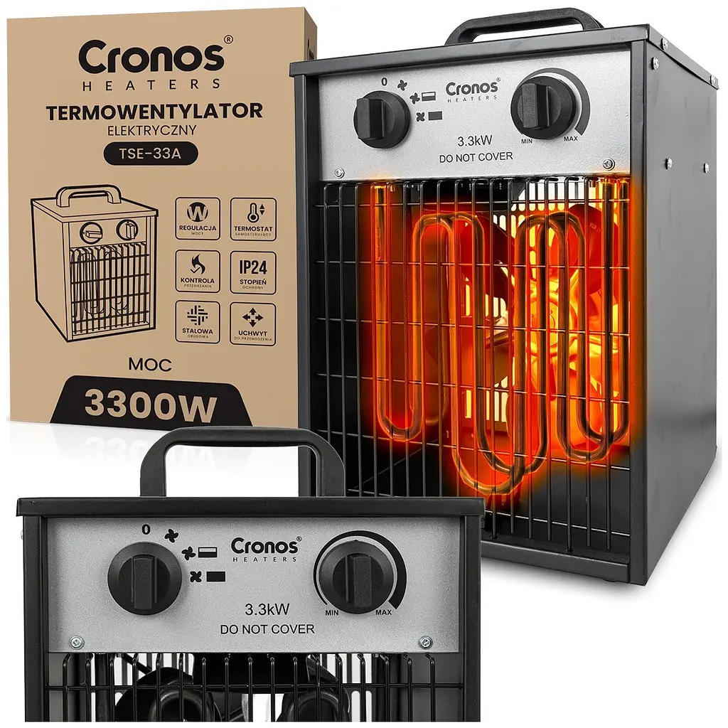 Тепловентилятор Cronos Heaters TSE-33A промисловий 3300W - фото 2
