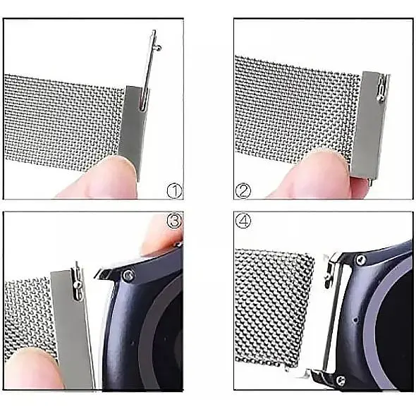 Ремінець BeCover Milanese Style для Xiaomi iMi KW66 (22 mm)/Mi Watch Color/Haylou LS01/Watch S1 Active Red Wine (707749) - фото 5