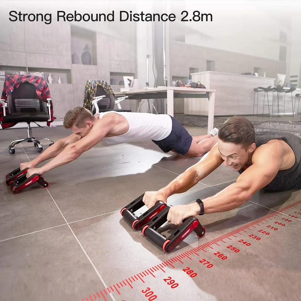 Ролери для фітнесу та спорту Lutino Wheel rollers push up Bars Workout - фото 3