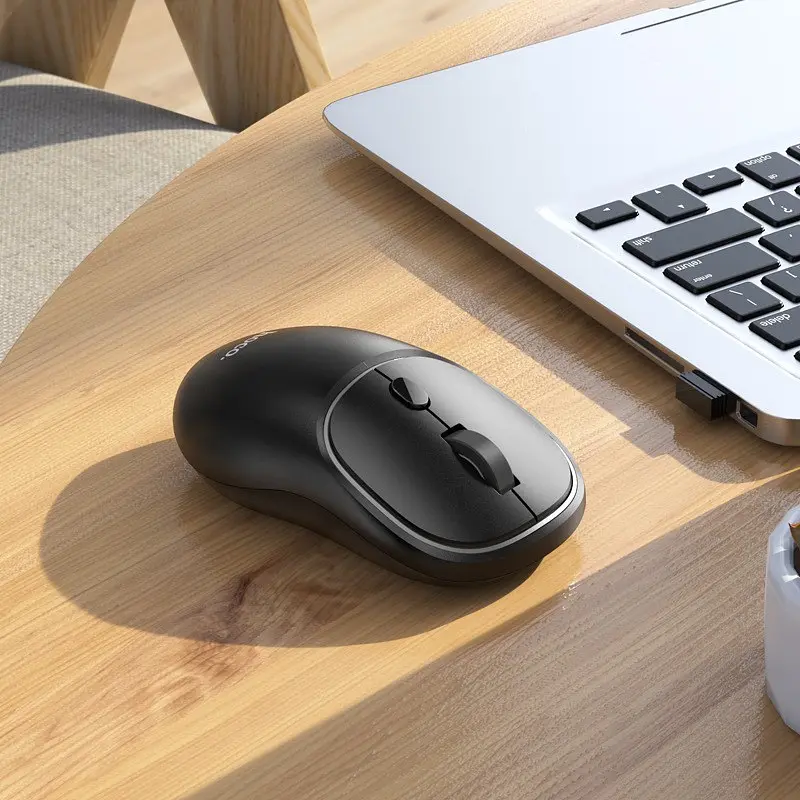 Маніпулятор миша HOCO GM25 Royal dual-mode business wireless mouse Dark Night Black - фото 3