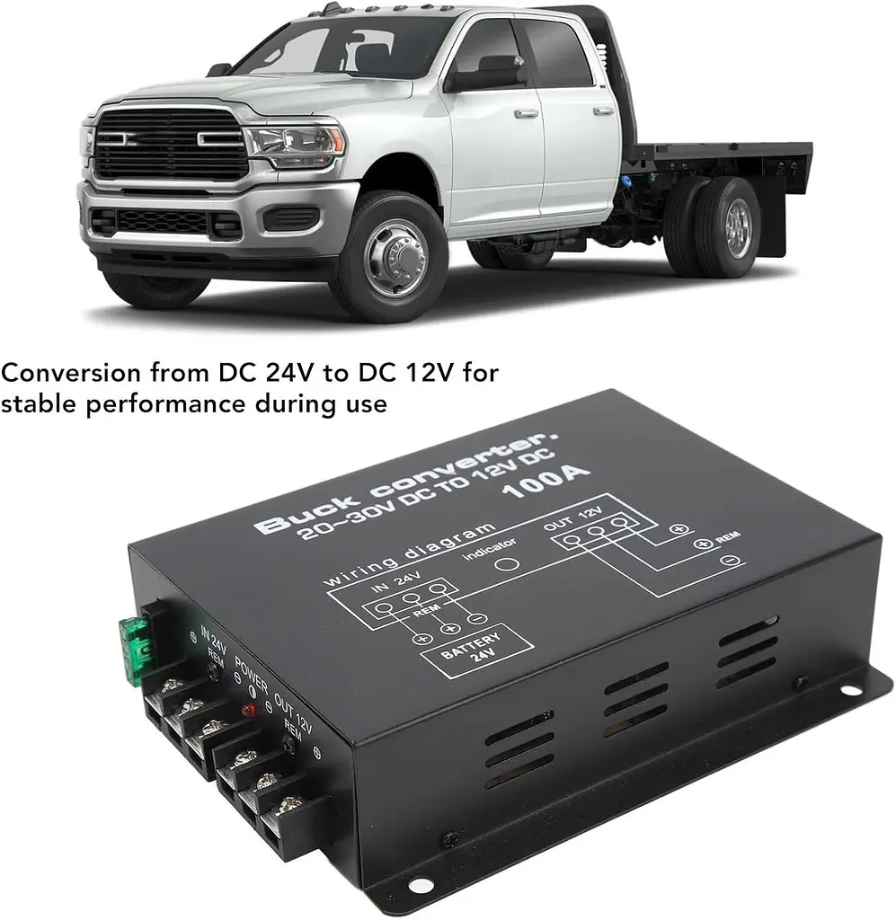 Преобразователь напряжения автомобильный DC24-12 100A - фото 6