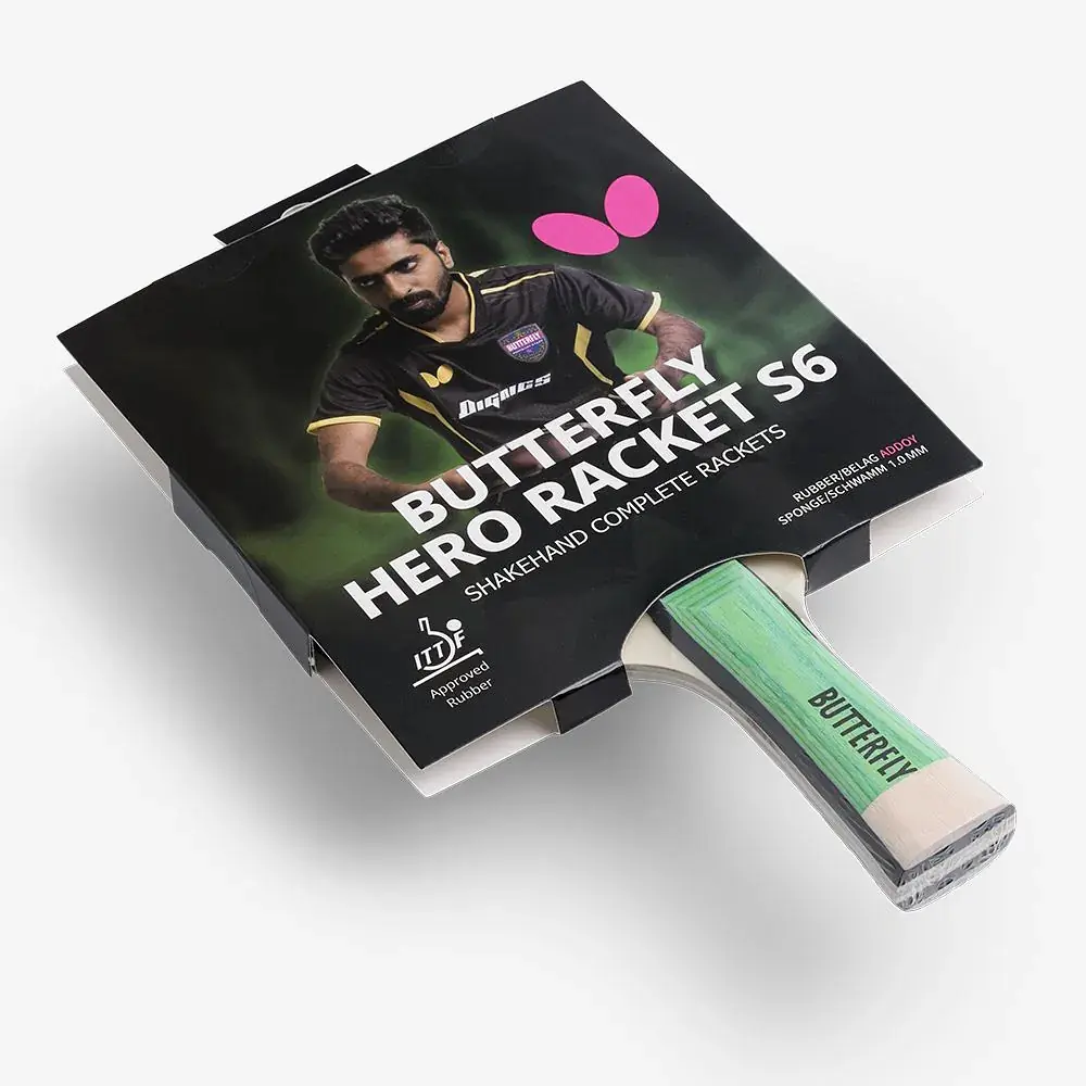 Ракетка для настільного тенісу Butterfly HERO Racket S6 Sathiyan Gnanasekaran (6251760002) - фото 6