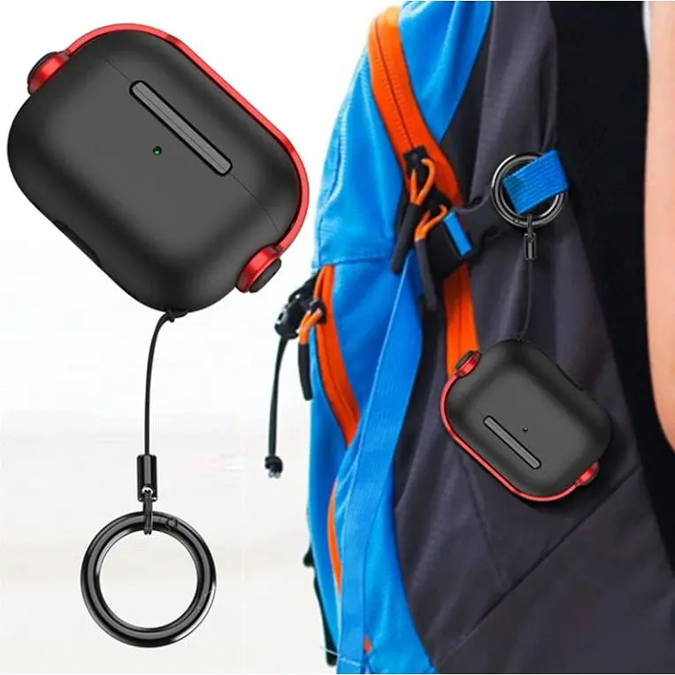 Силіконовий чохол Primo Headphone для AirPods 4 Black/Red - фото 6