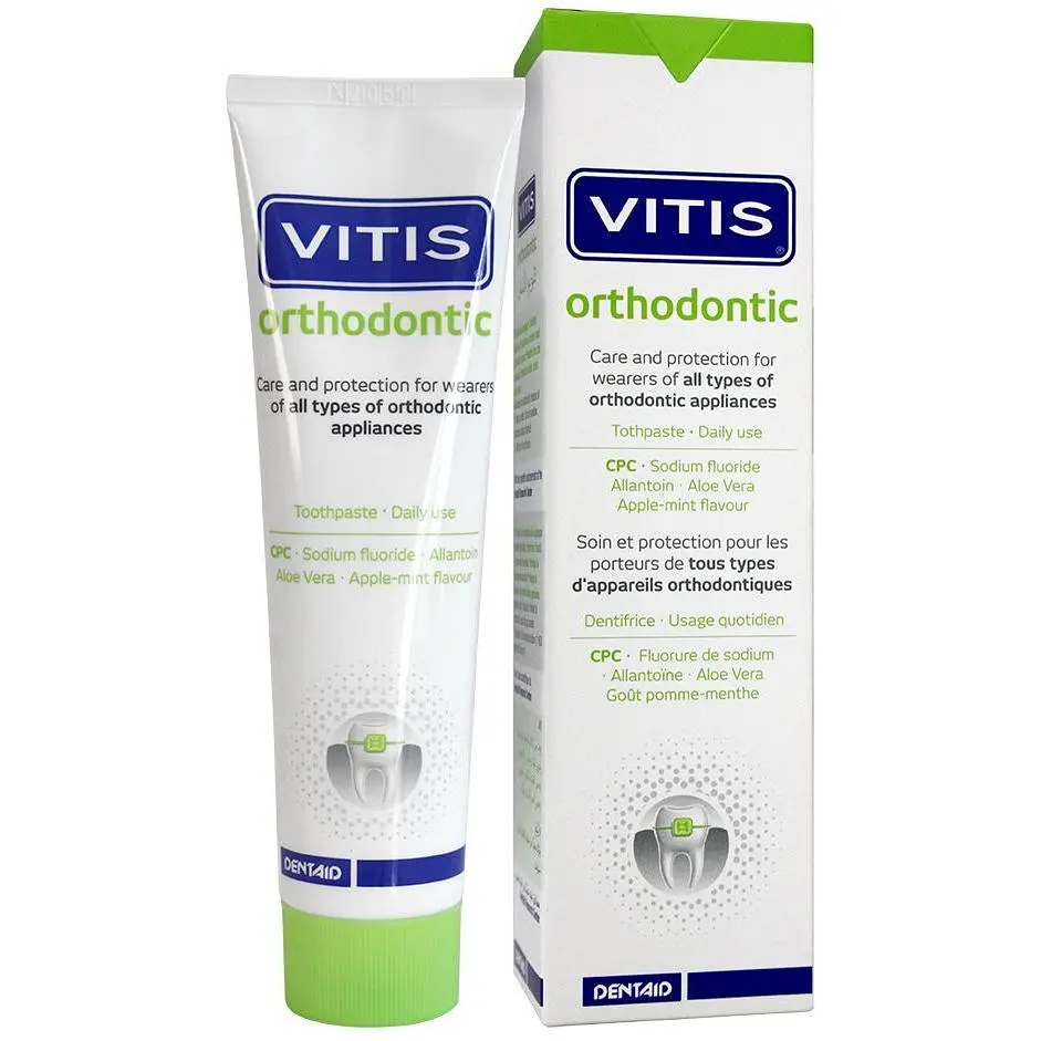 Набор: зубная паста Vitis Orthodontic 100 мл + ополаскиватель для полости рта Vitis Orthodontic 500 мл  - фото 2