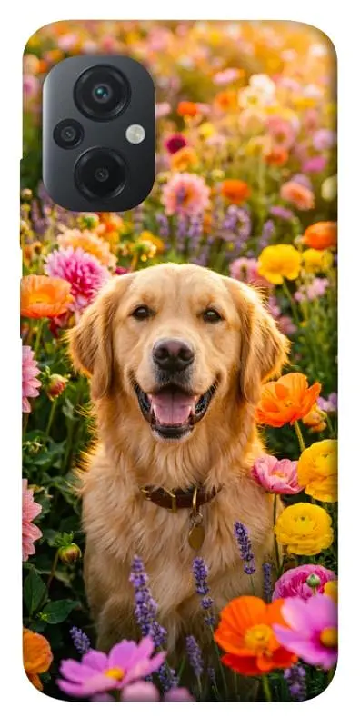 TPU чохол Demsky Flowery labrador для Xiaomi Poco M5