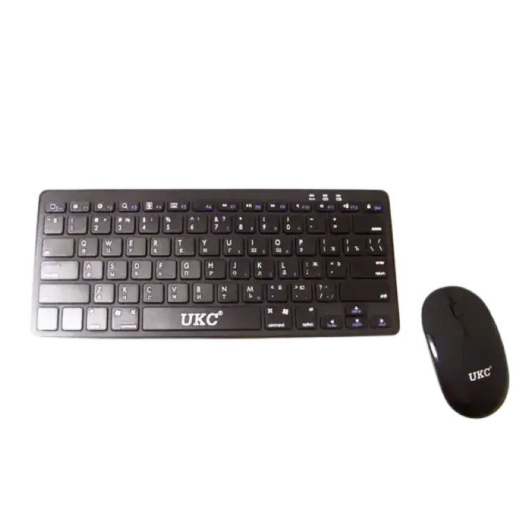 Клавіатура бездротова з мишкою UKC WI 1214 чорна чорна (WI 1214_601) - фото 5
