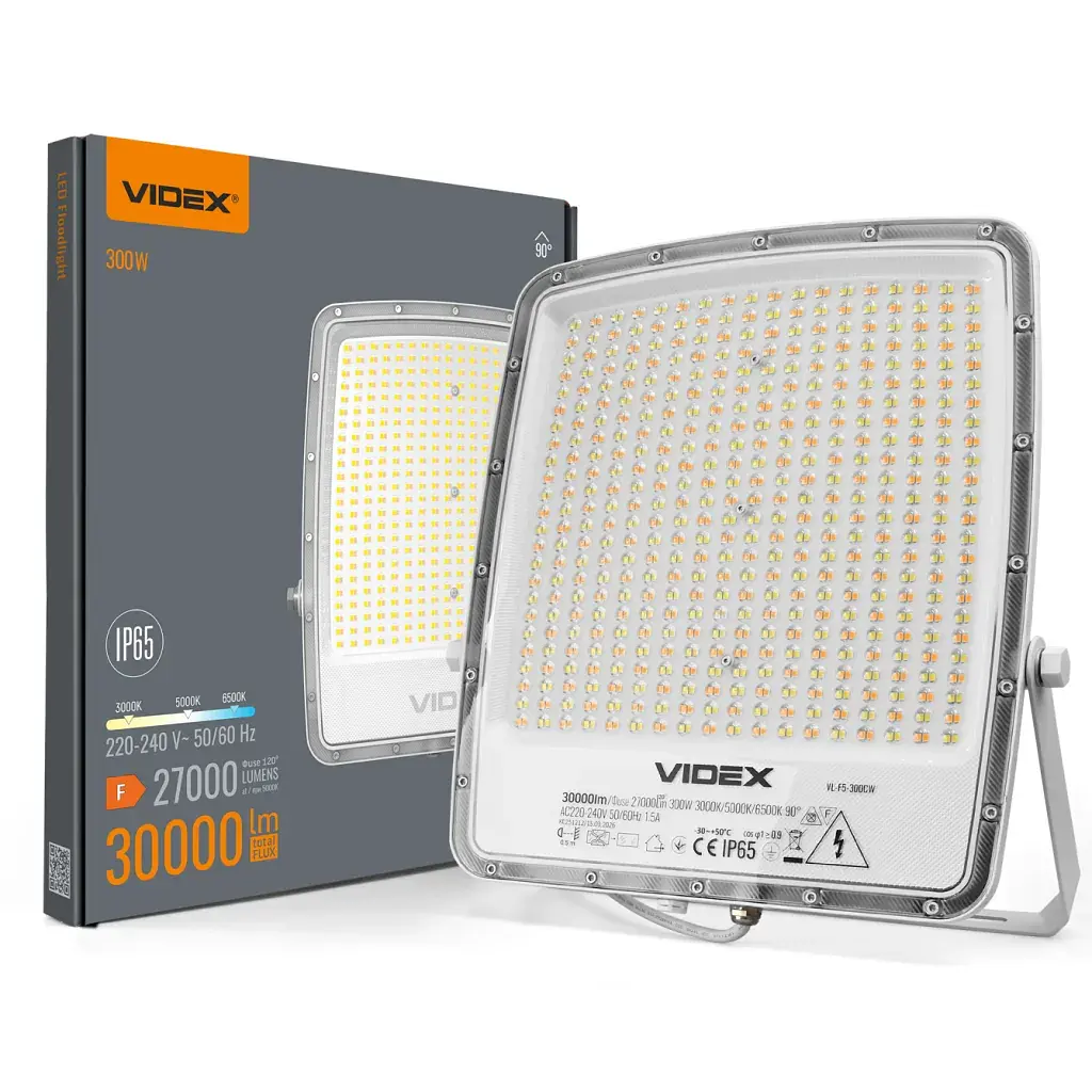 Прожектор Videx F5 300W 3000-5000-6500K 230V White (VL-F5-300CW) - фото 12